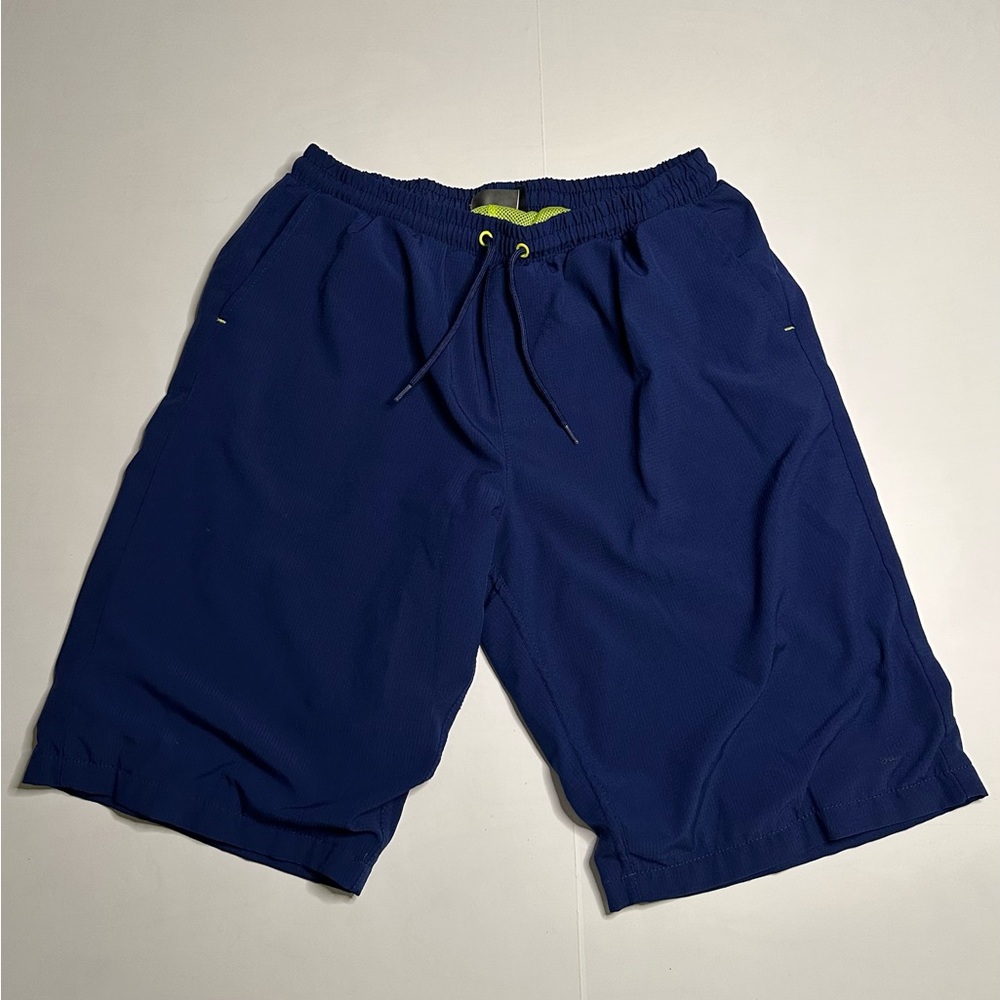 Eddie Bauer‎ Boys Swim Trunks XL 18/20 Pockets Blue Green